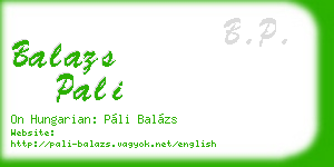 balazs pali business card