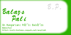 balazs pali business card